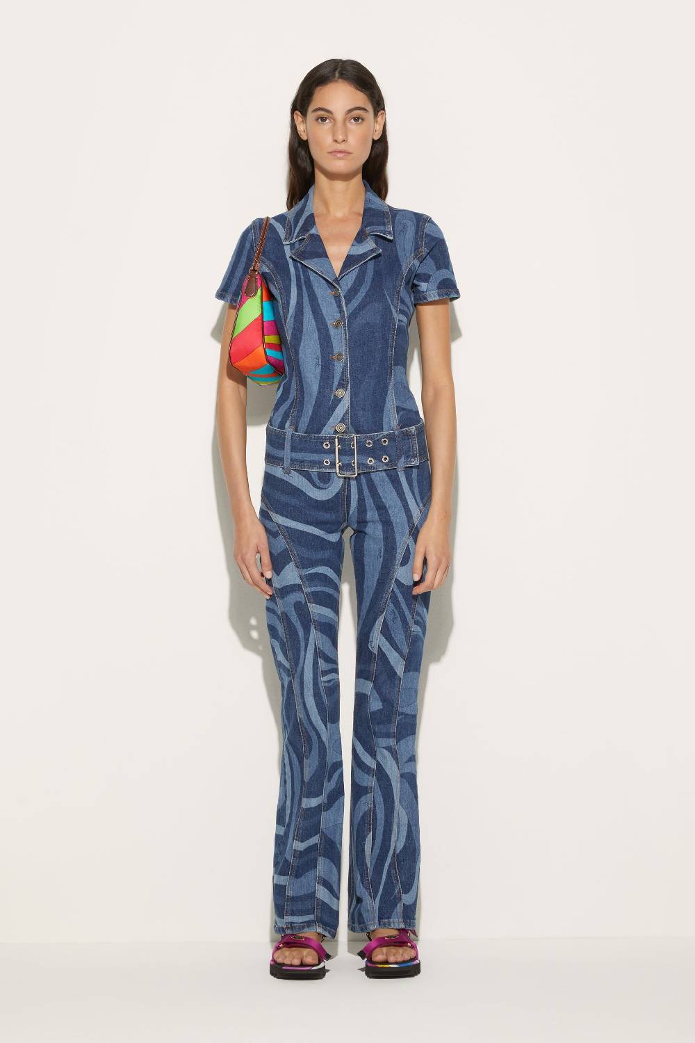 Pucci Tuta in denim con stampa Marmo Ultimi tre giorni