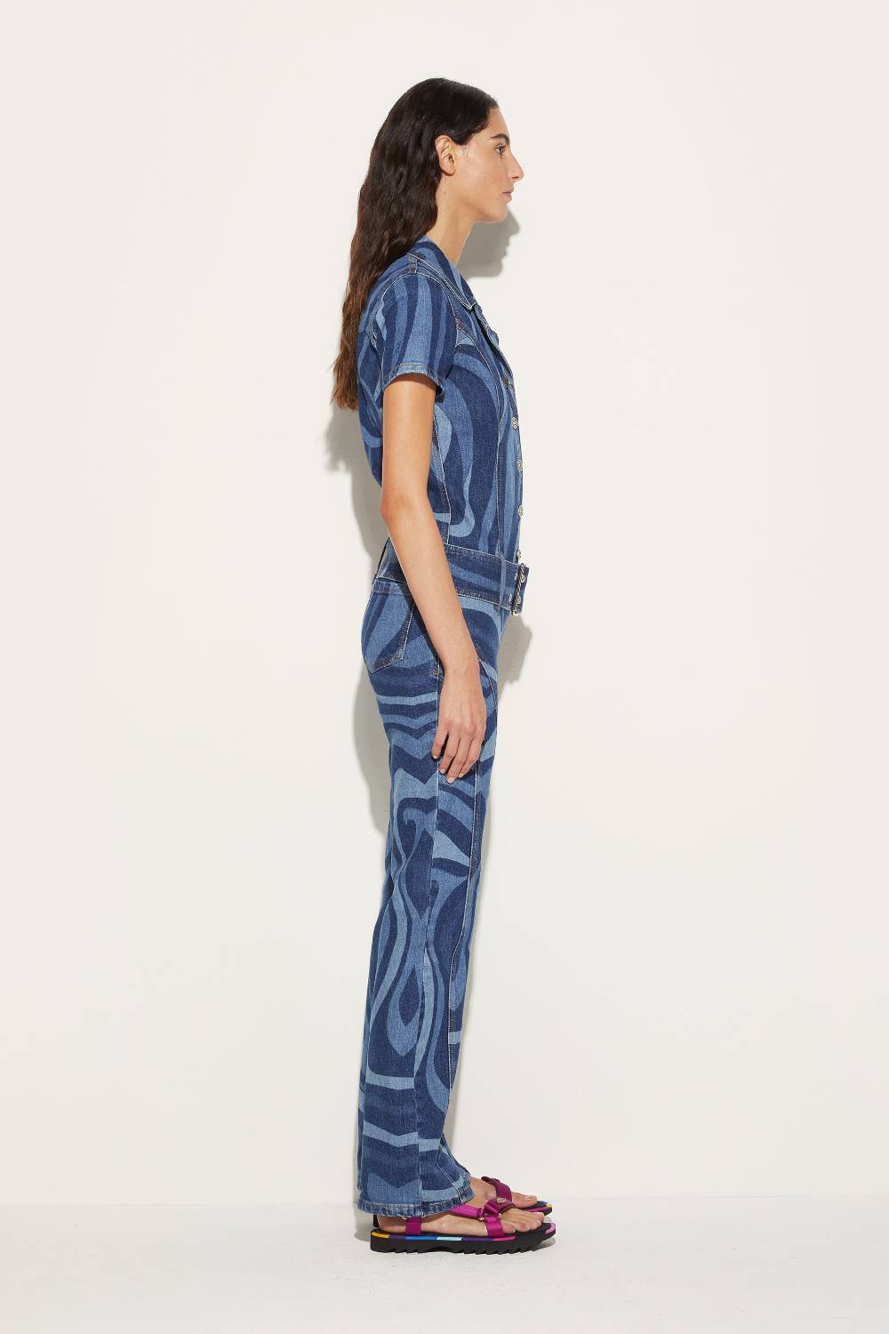 Pucci Tuta in denim con stampa Marmo Ultimi tre giorni