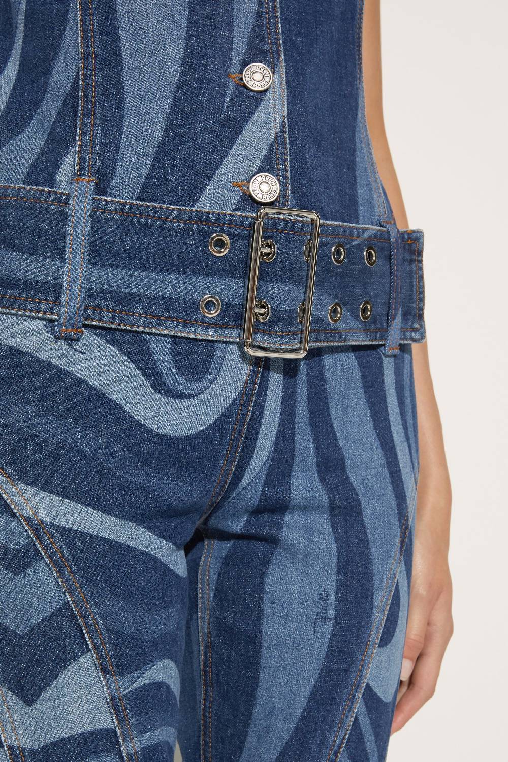 Pucci Tuta in denim con stampa Marmo Ultimi tre giorni