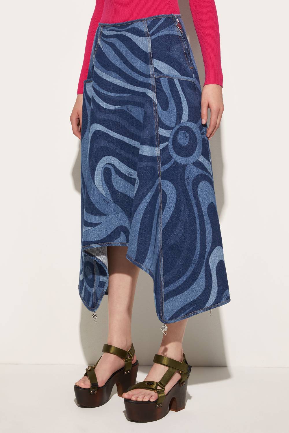 Pucci Gonna in denim con stampa Marmo Fino al 60% di sconto