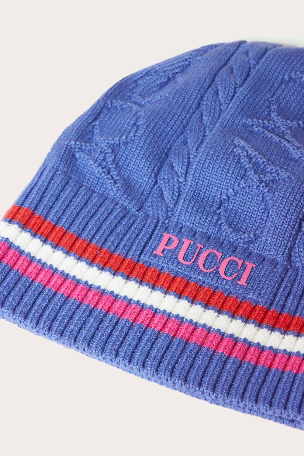Pucci Logo-Appliqué Beanie Hat Solo un giorno rimasto