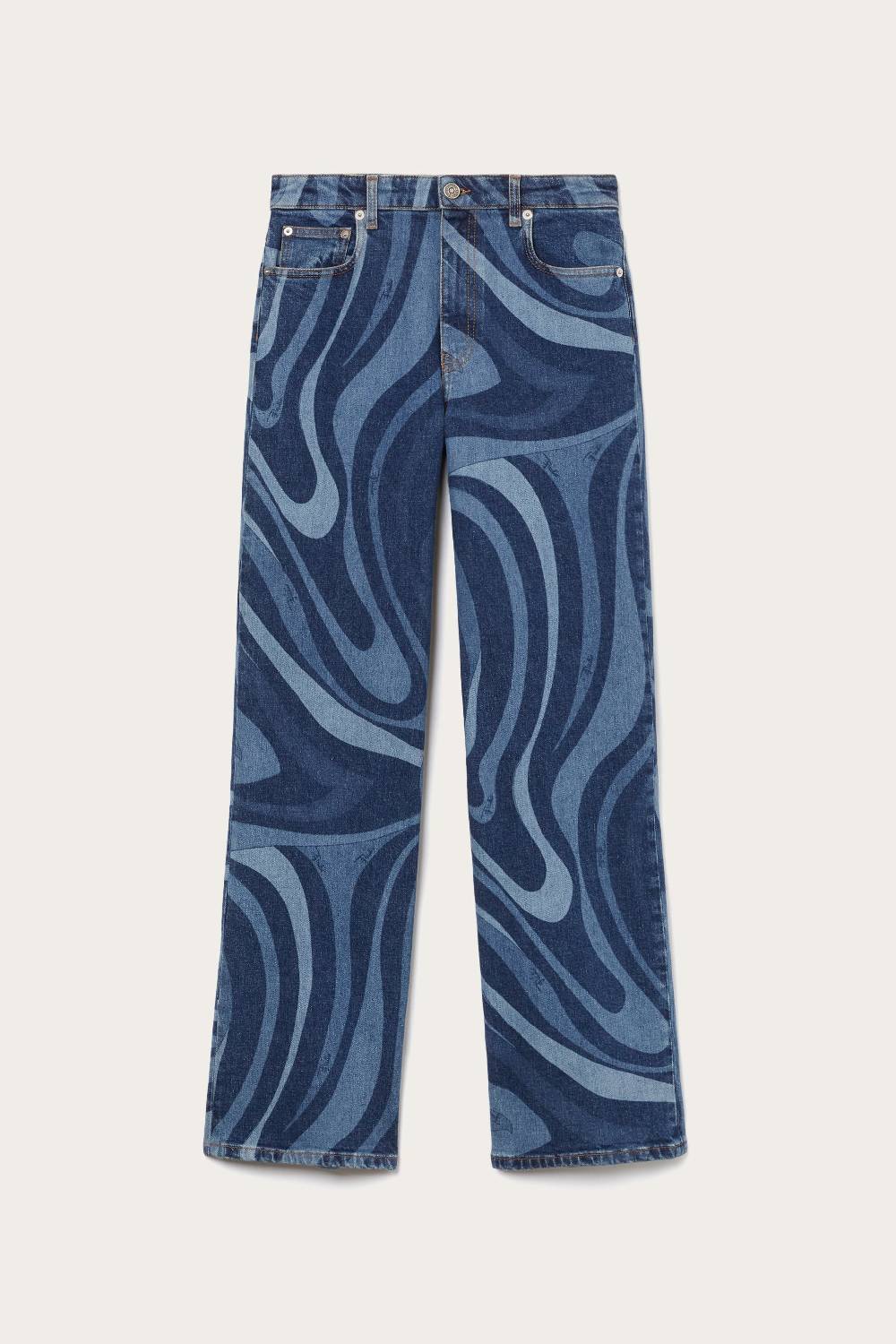 Pucci Jeans a gamba dritta con stampa Marmo 50% di sconto per tempo limitato