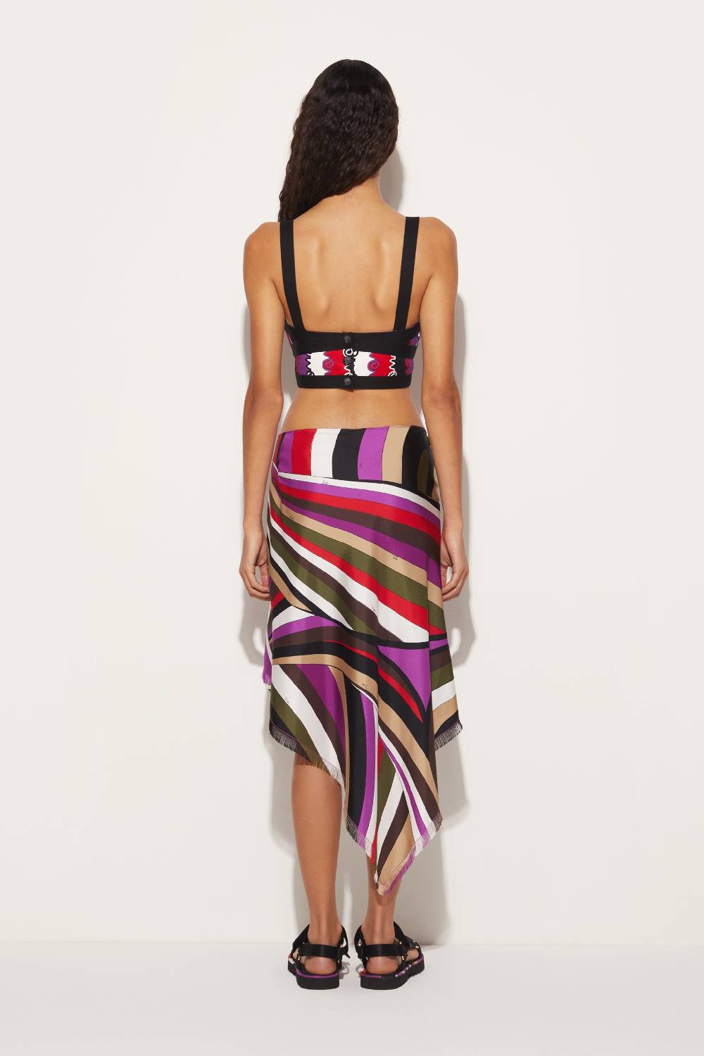 Pucci Gonna in seta con stampa Iride Italy