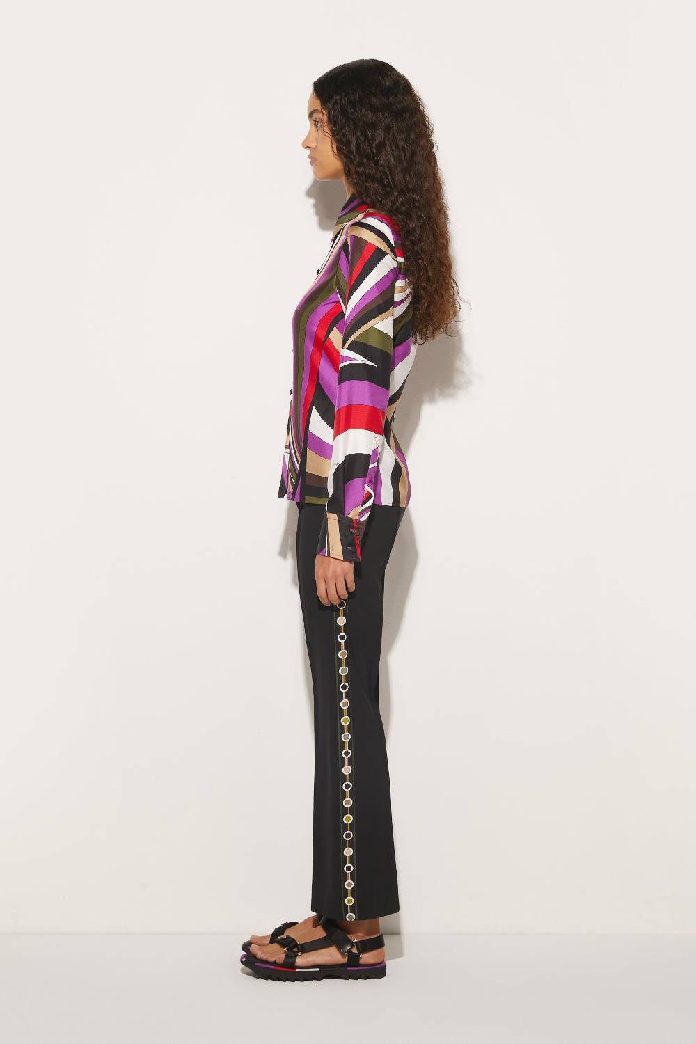 Pucci Camicia in seta con stampa Iride Italia