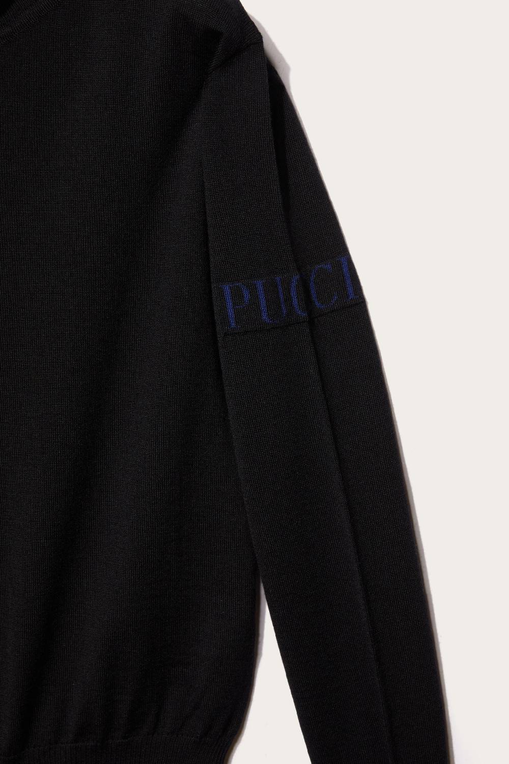 Pucci Logo-Appliqué Wool Sweater Qualità Garantita