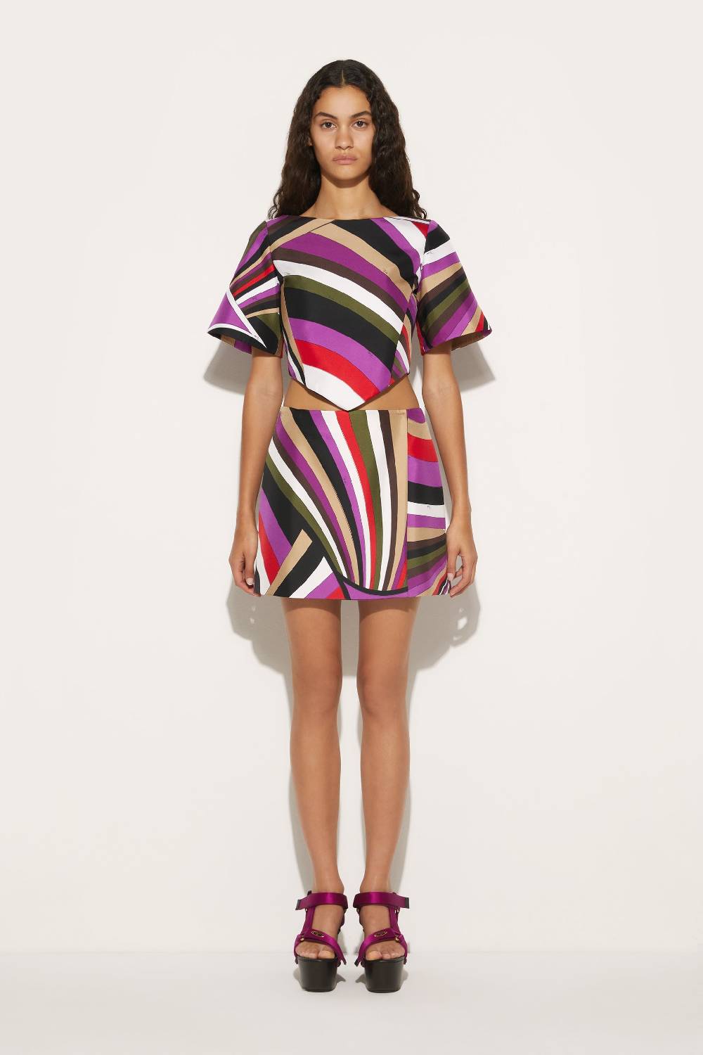 Pucci Top in seta con stampa Iride Sottocosto