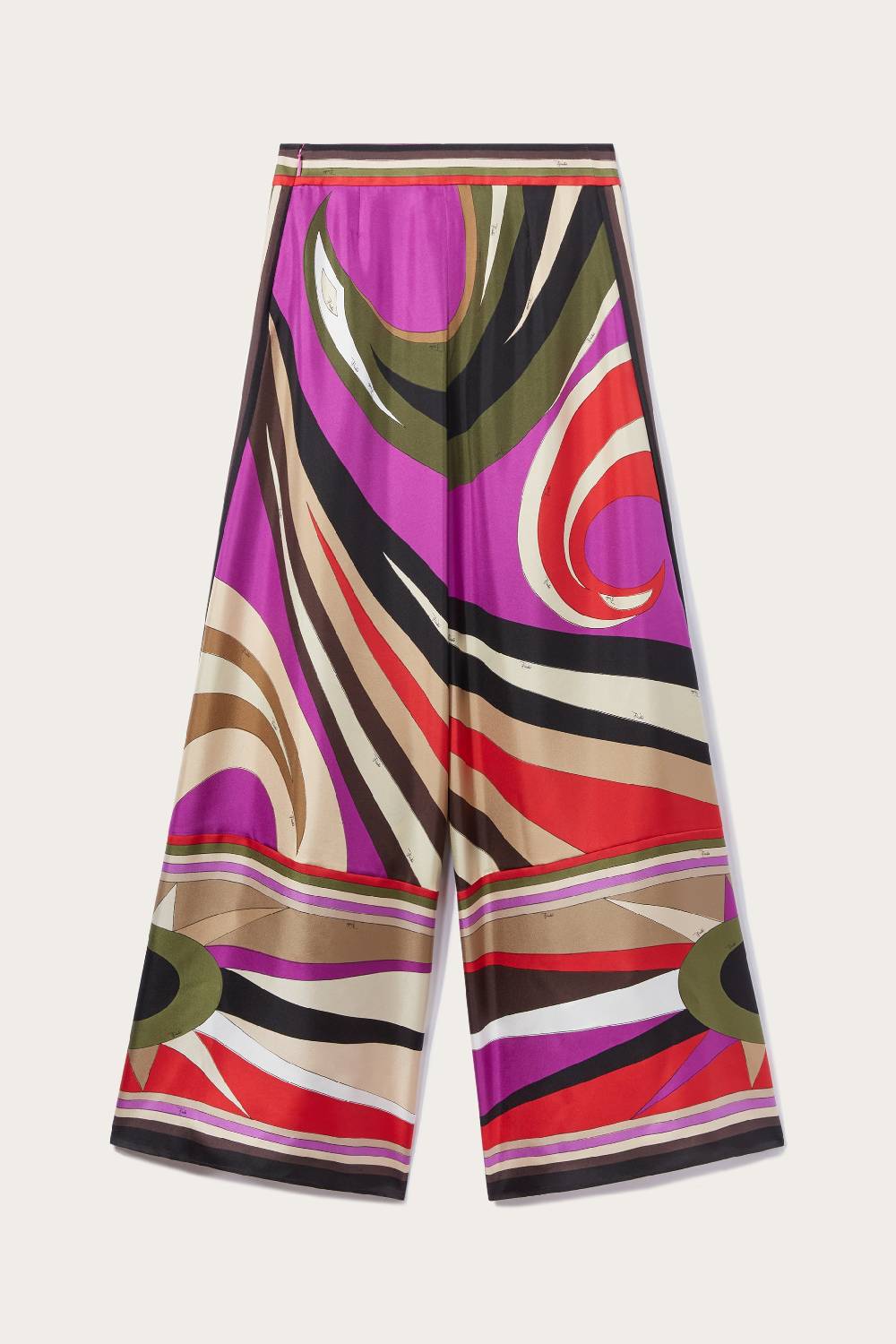 Pucci Pantaloni in seta con stampa Cigni Convenienza