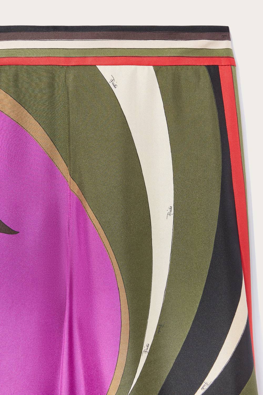 Pucci Pantaloni in seta con stampa Cigni Convenienza