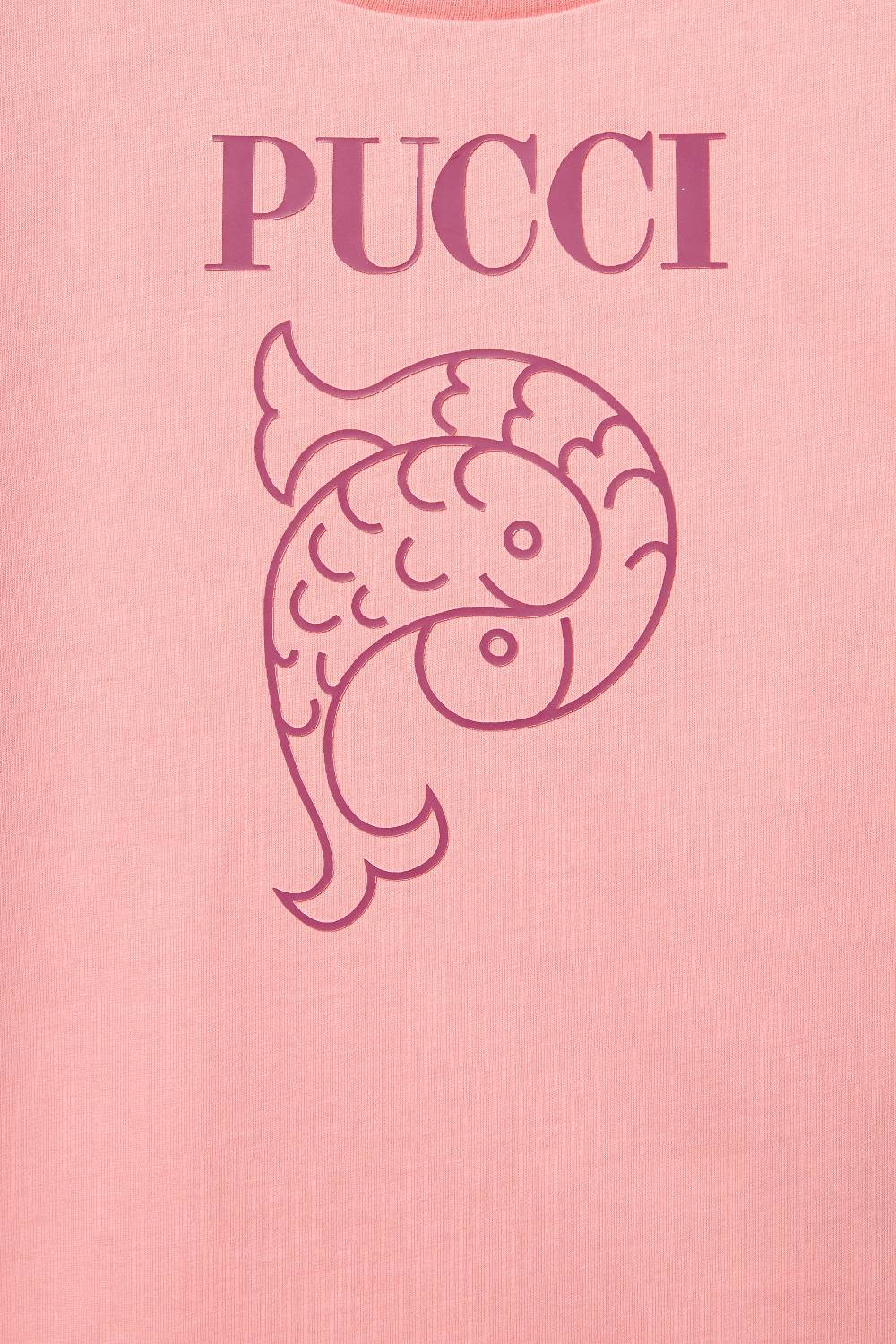 Pucci Logo-Print Cotton T-Shirt Vendita Calda