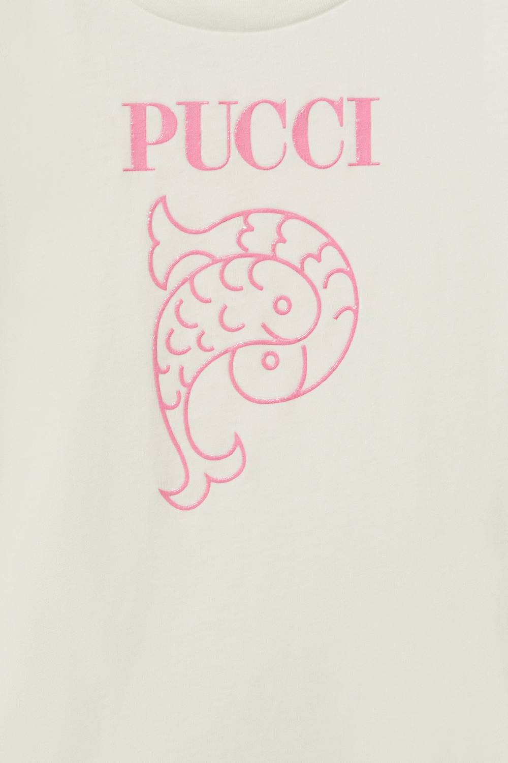 Pucci Logo-Print Cotton T-Shirt Saldi Di Fabbrica