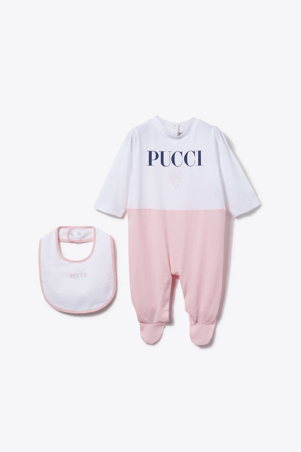 Pucci Logo-Print Cotton Babygrow Set Moda