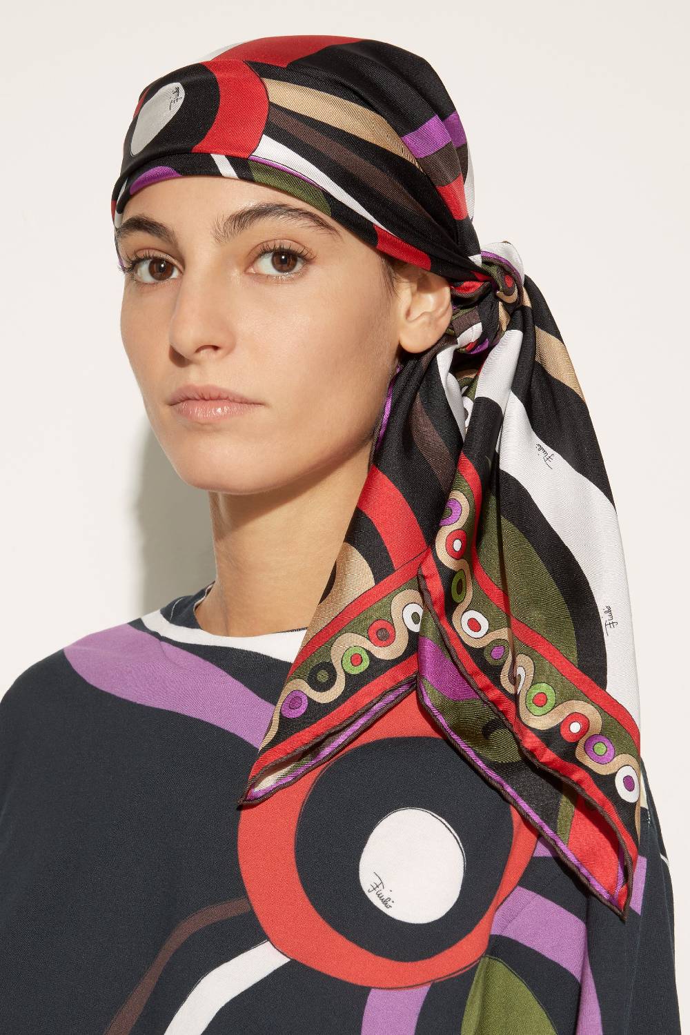 Pucci Carré grande in seta con stampe Iride e Marmo Super Saving Price
