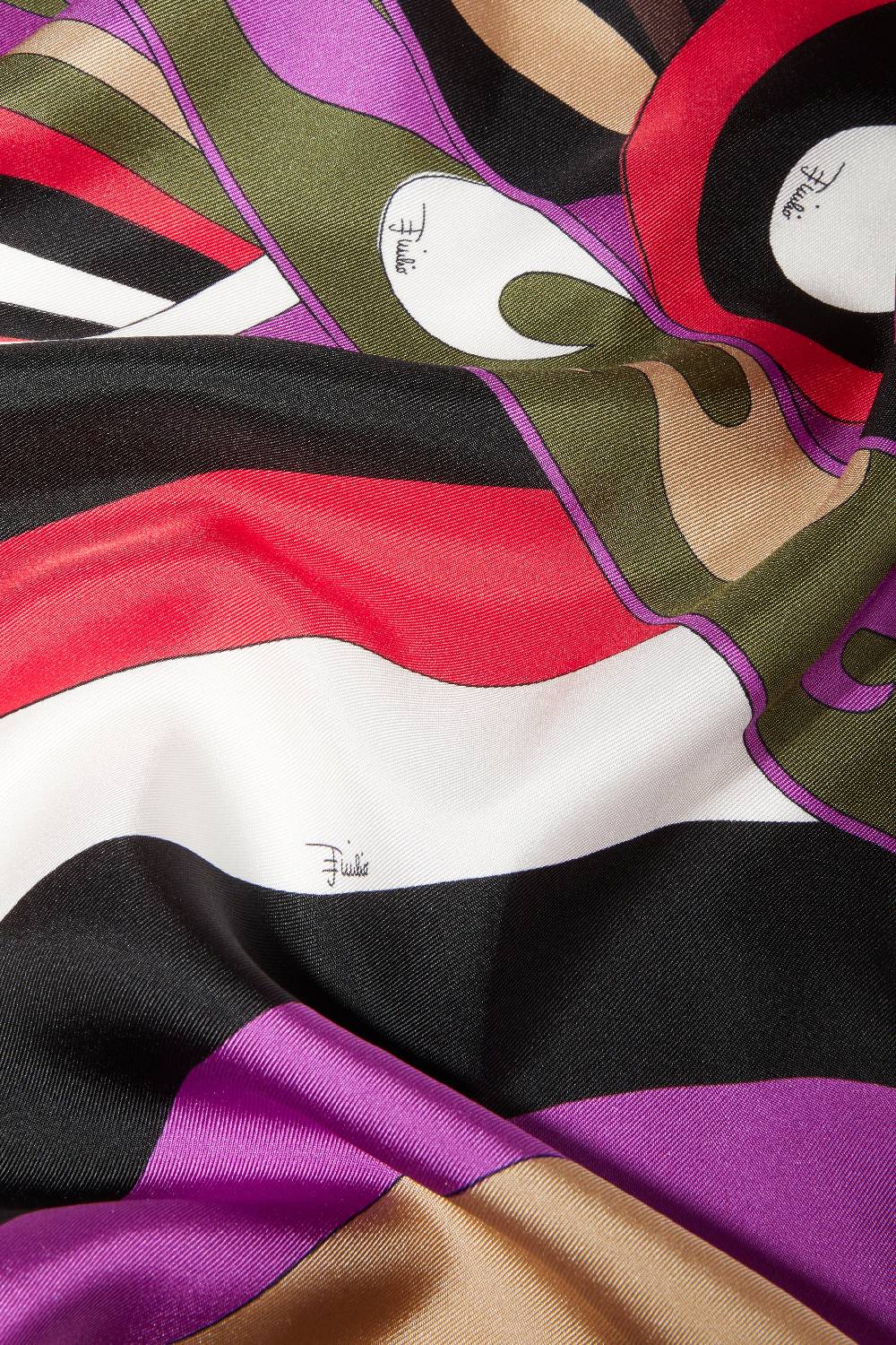 Pucci Carré grande in seta con stampe Iride e Marmo Super Saving Price