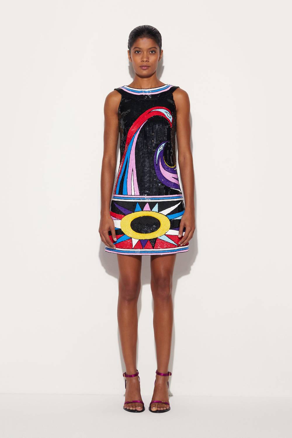 Pucci Mini abito in seta con motivo Cigni ACQUISTA ORA