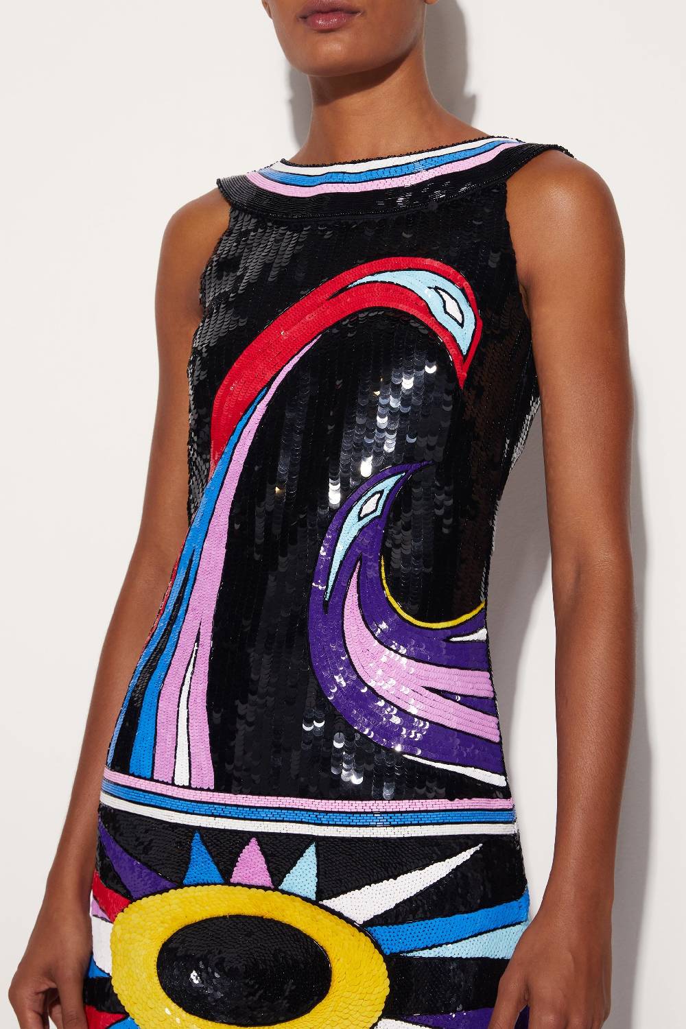 Pucci Mini abito in seta con motivo Cigni ACQUISTA ORA