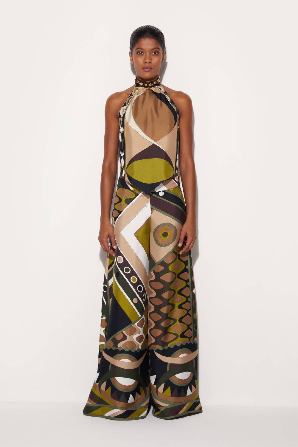 Pucci Top in seta con stampa Pesci Ultimo giorno