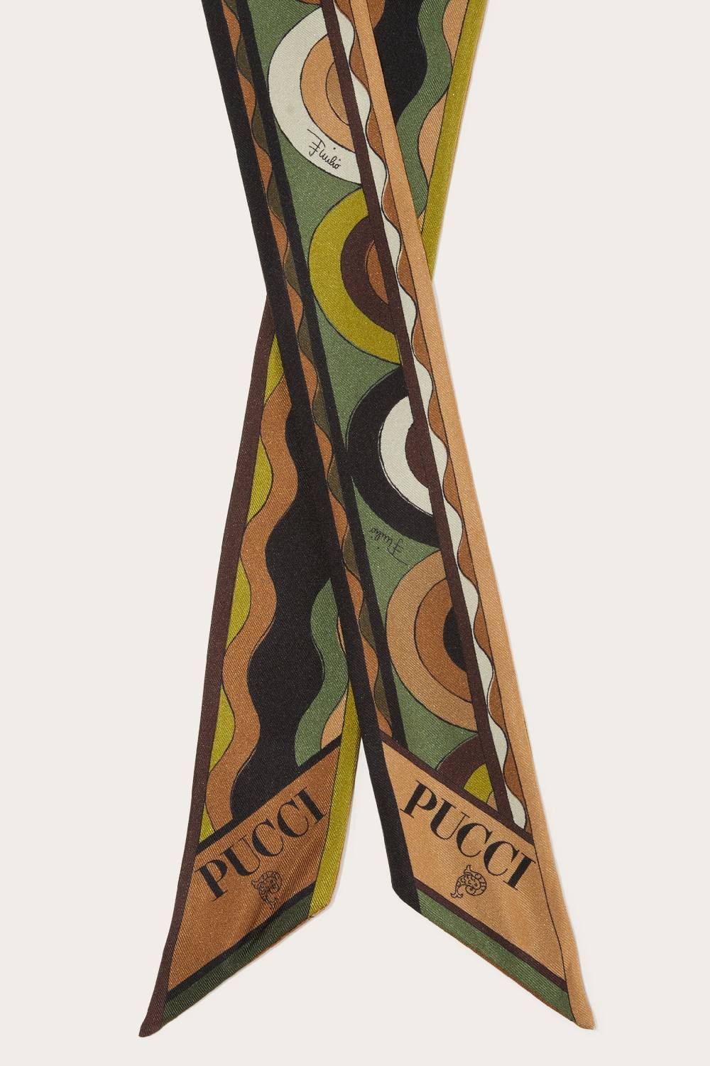 Pucci Foulard in seta con stampe Onde e Bersaglio Esporta salva
