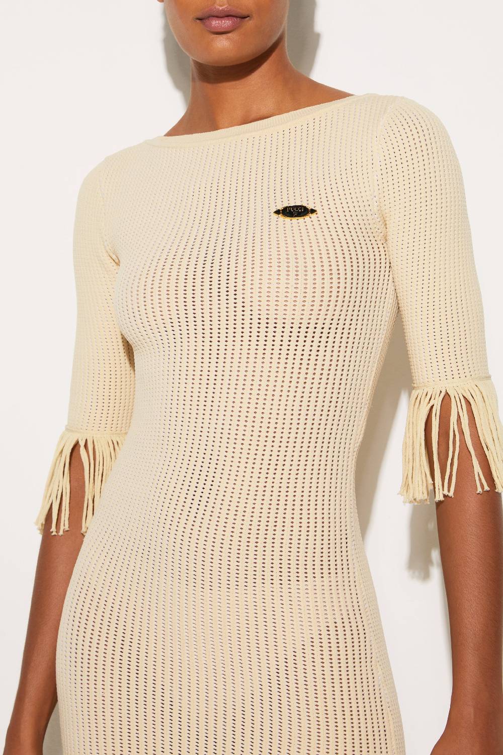 Pucci Mini abito con frange e logo Promozione