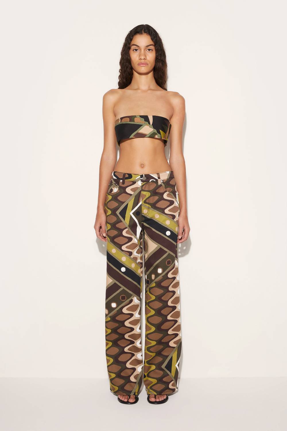 Pucci Top a fascia in seta con stampa Vivara Shopping Online