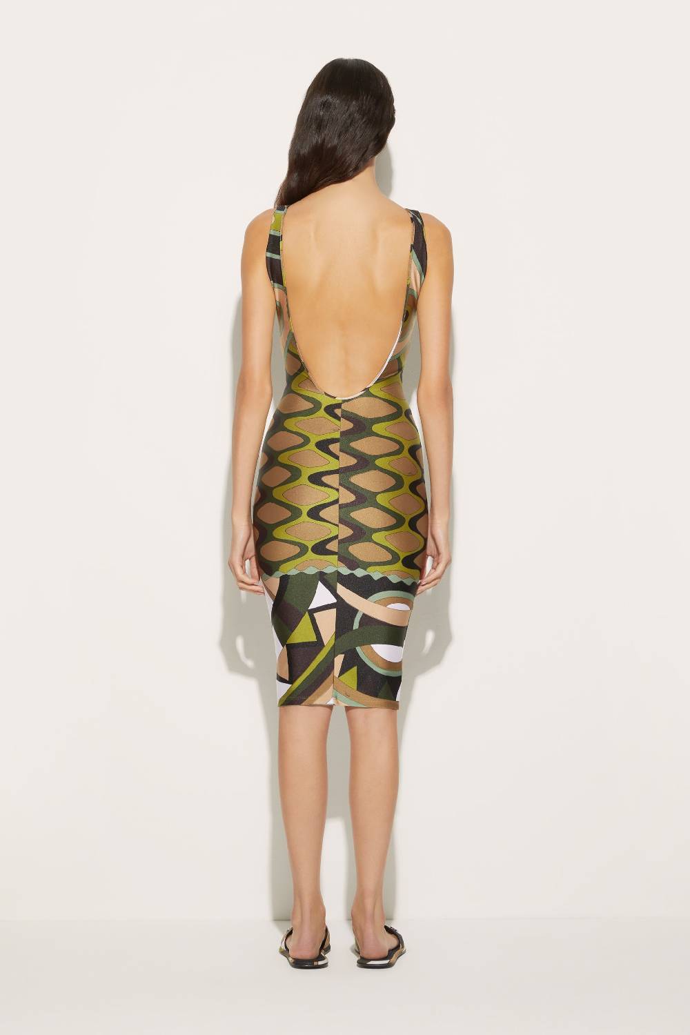 Pucci Abito midi con stampa Vivara In Vendita