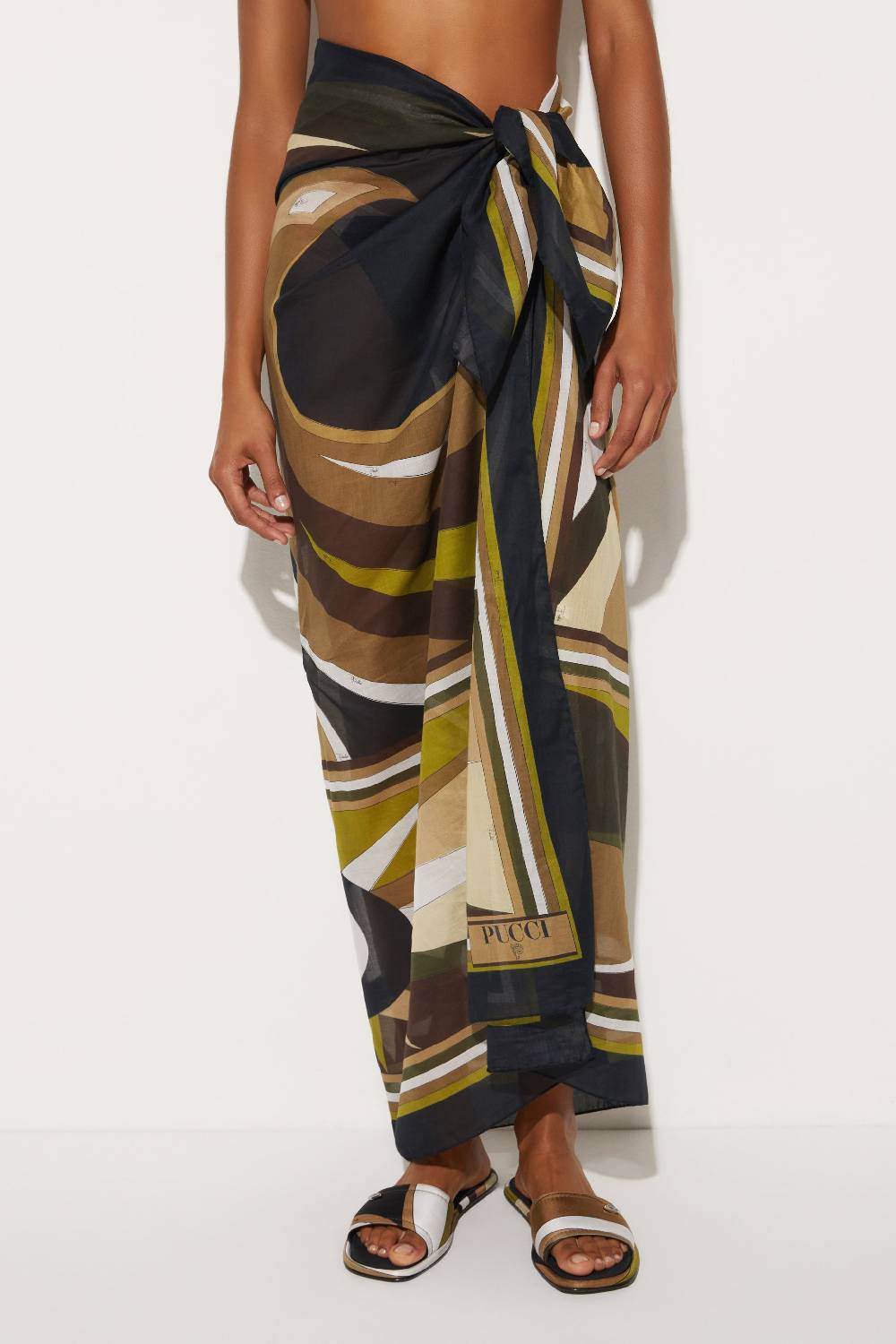 Pucci Sarong con stampa Cigni Vendita Economica