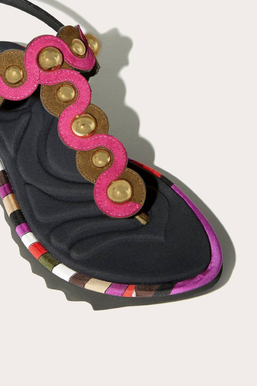 Pucci Sandali in pelle scamosciata con motivo Onde Offerta speciale