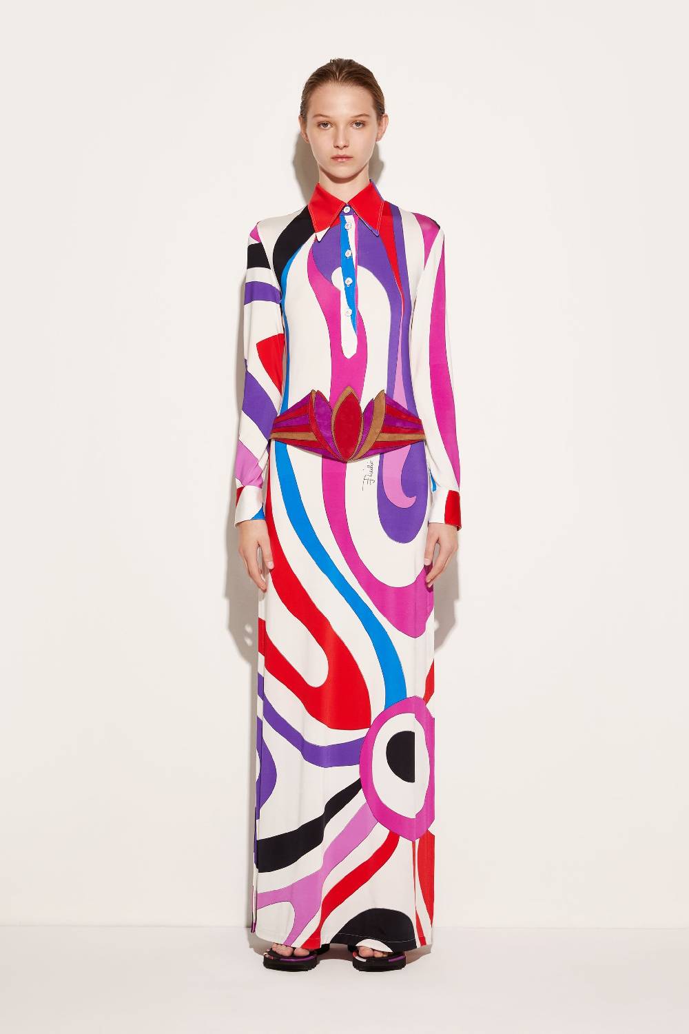 Pucci Abito lungo con stampa Marmo Shopping online