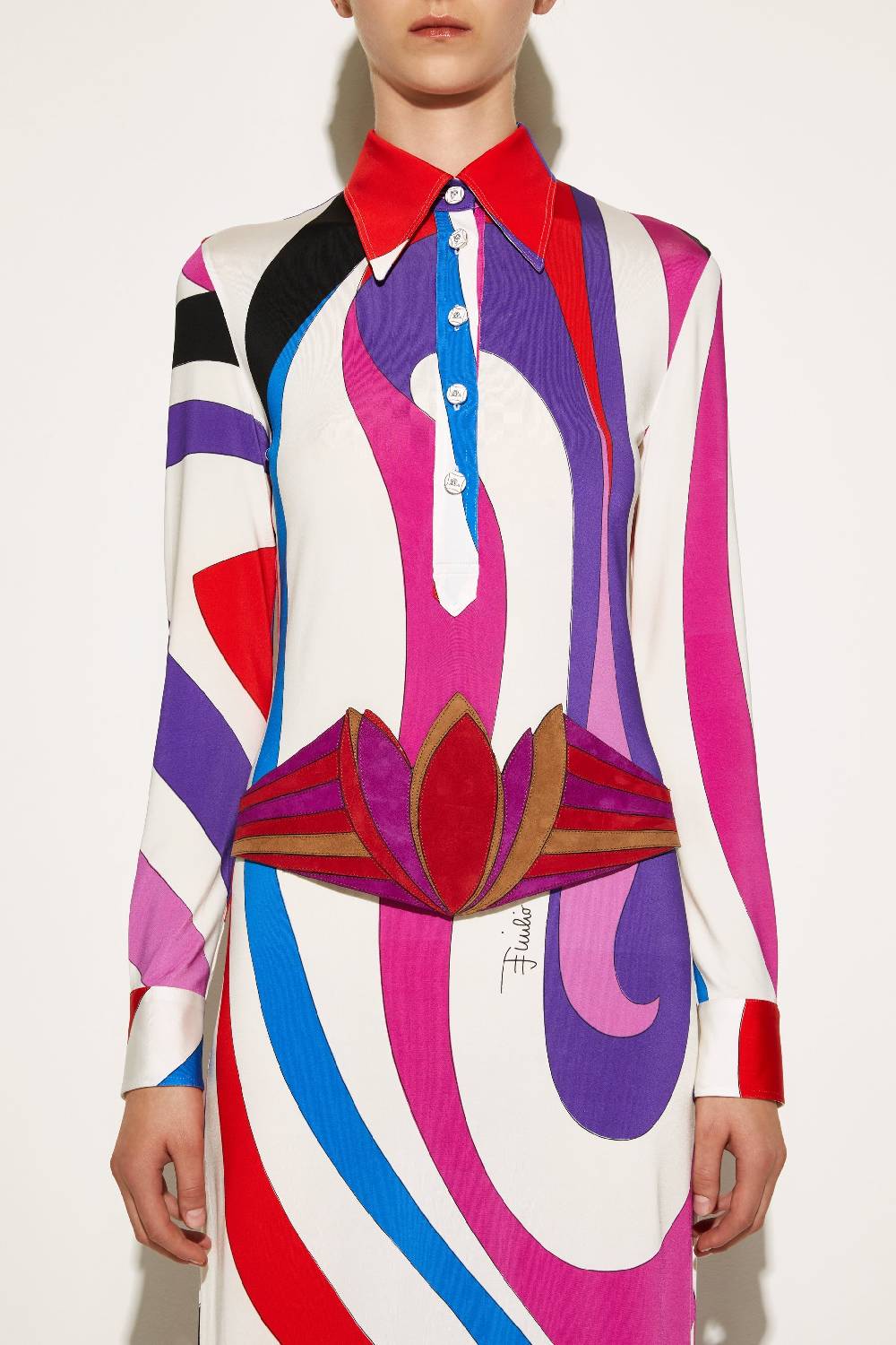 Pucci Abito lungo con stampa Marmo Shopping online
