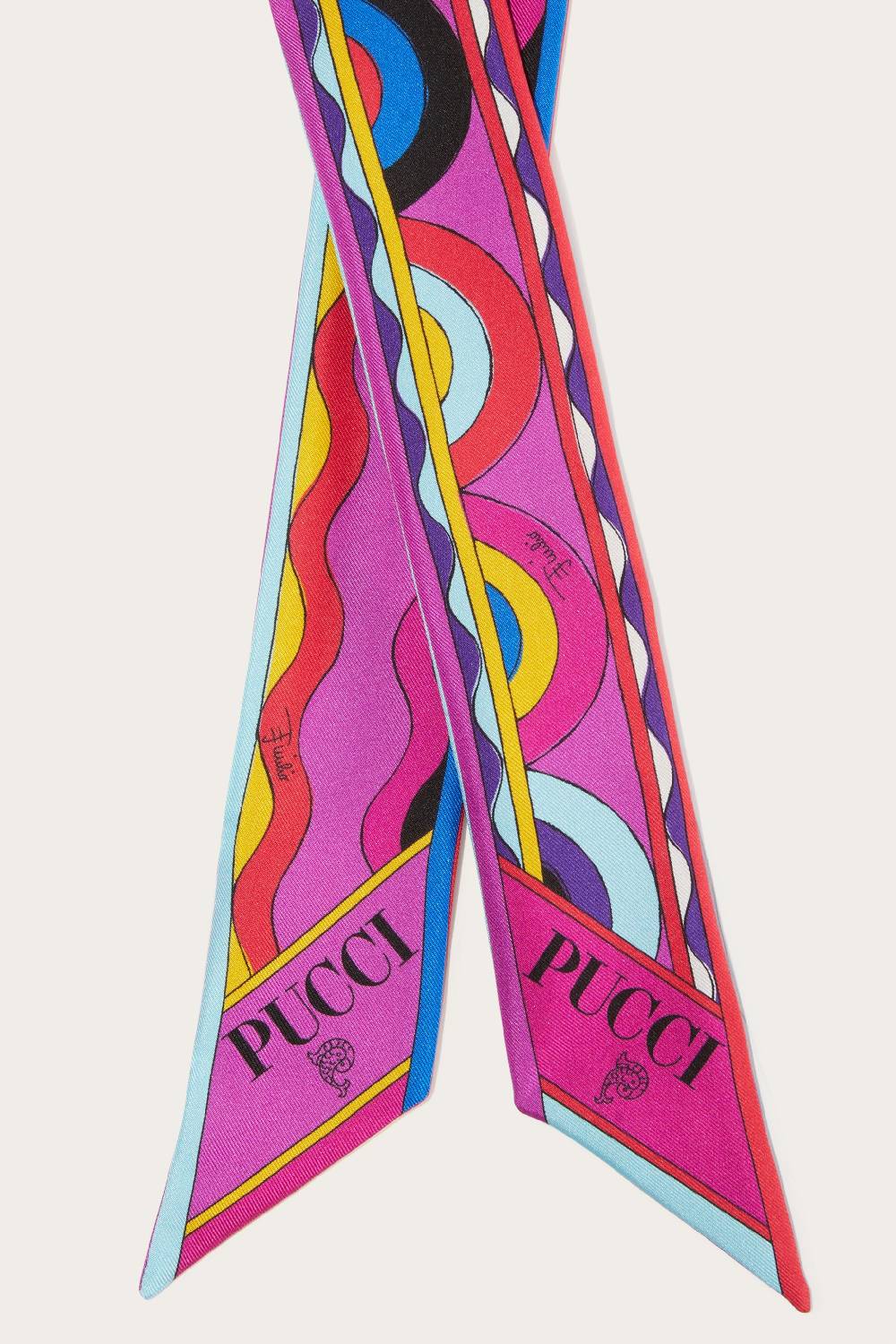 Pucci Foulard in seta con stampe Onde e Bersaglio Vendite stagionali