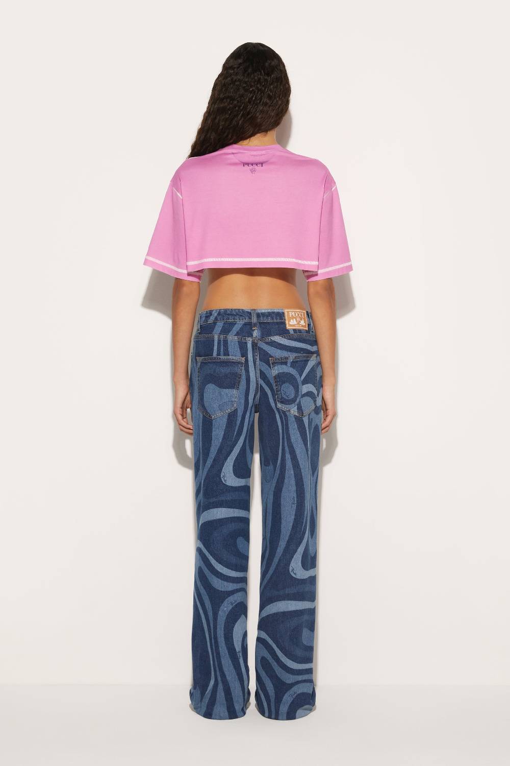 Pucci T-shirt cropped con stampa Marmo Cyber Monday