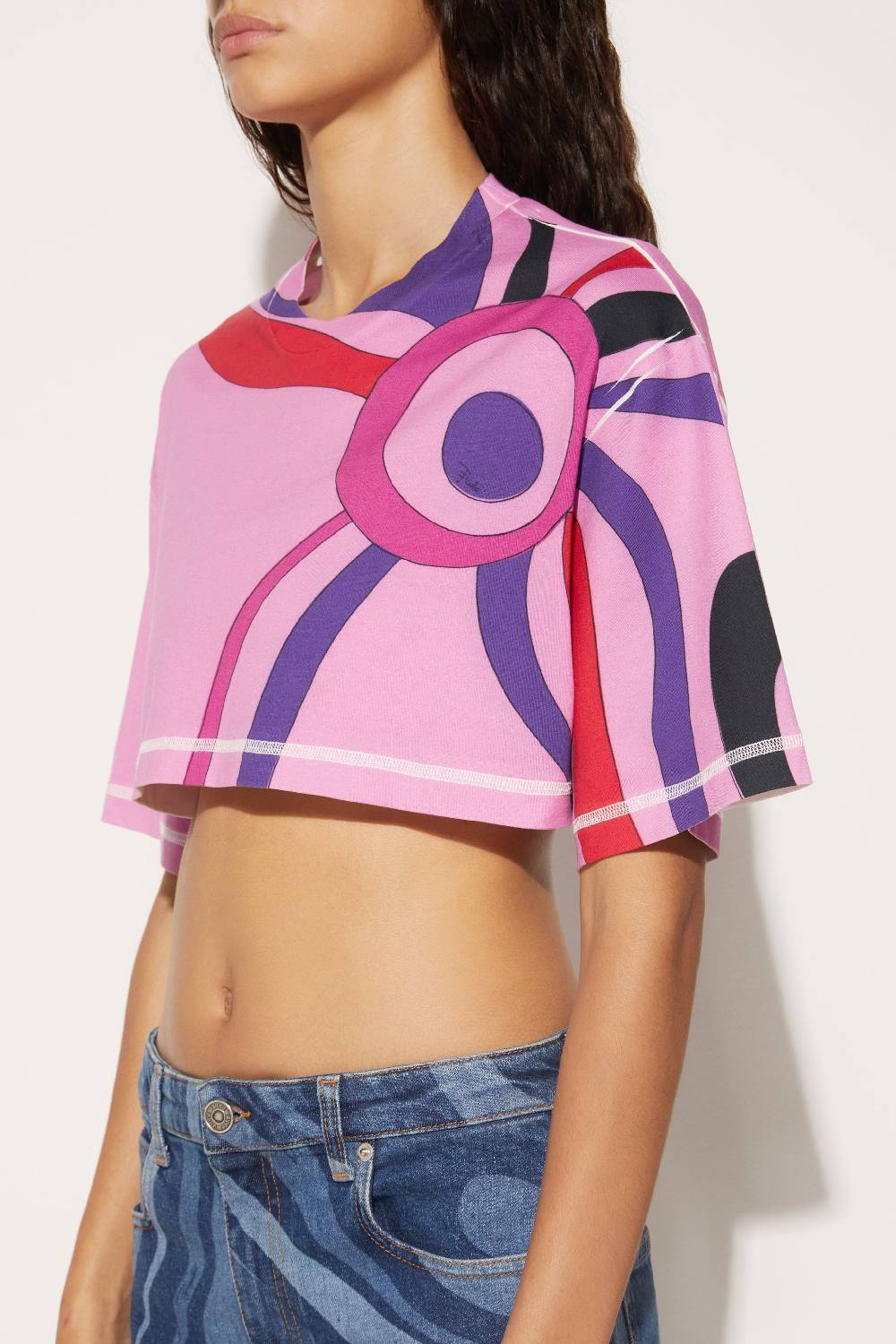 Pucci T-shirt cropped con stampa Marmo Cyber Monday
