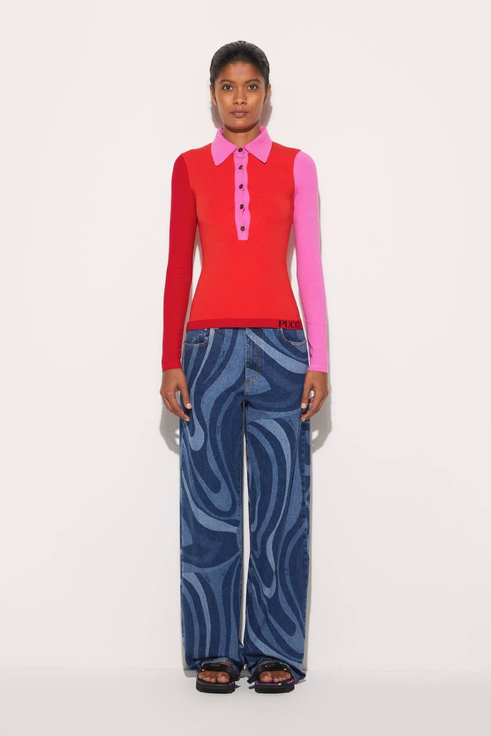 Pucci Top in maglia con design color-block Offerta San Valentino