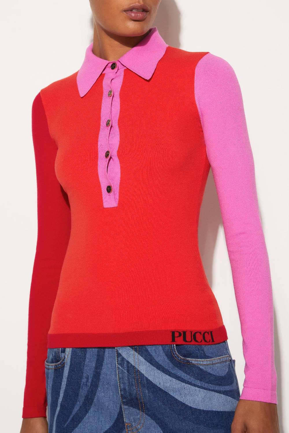 Pucci Top in maglia con design color-block Offerta San Valentino