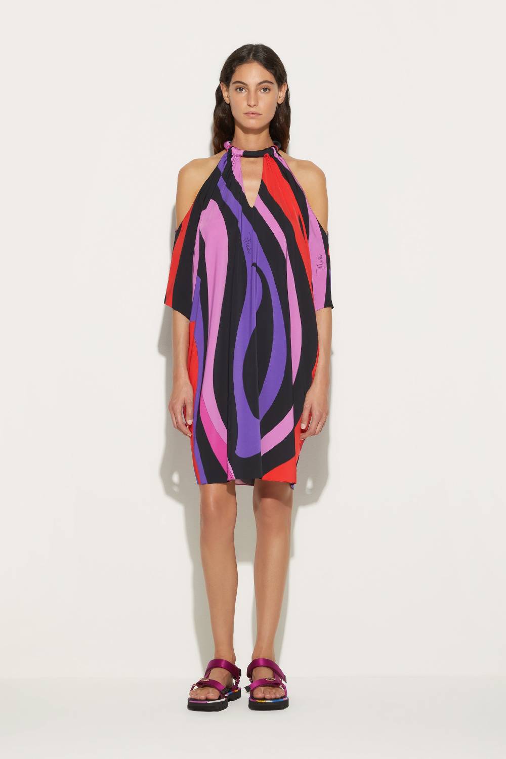 Pucci Abito kaftano con stampa Marmo Latest fashion