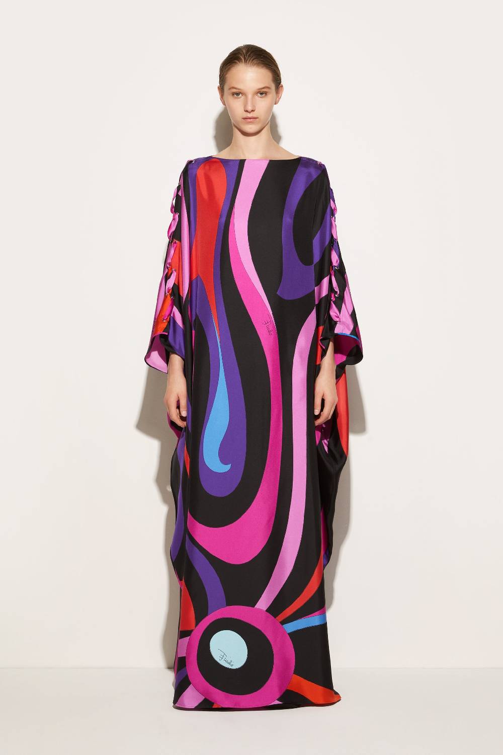 Pucci Abito kaftano in seta con stampa Marmo Online Outlet