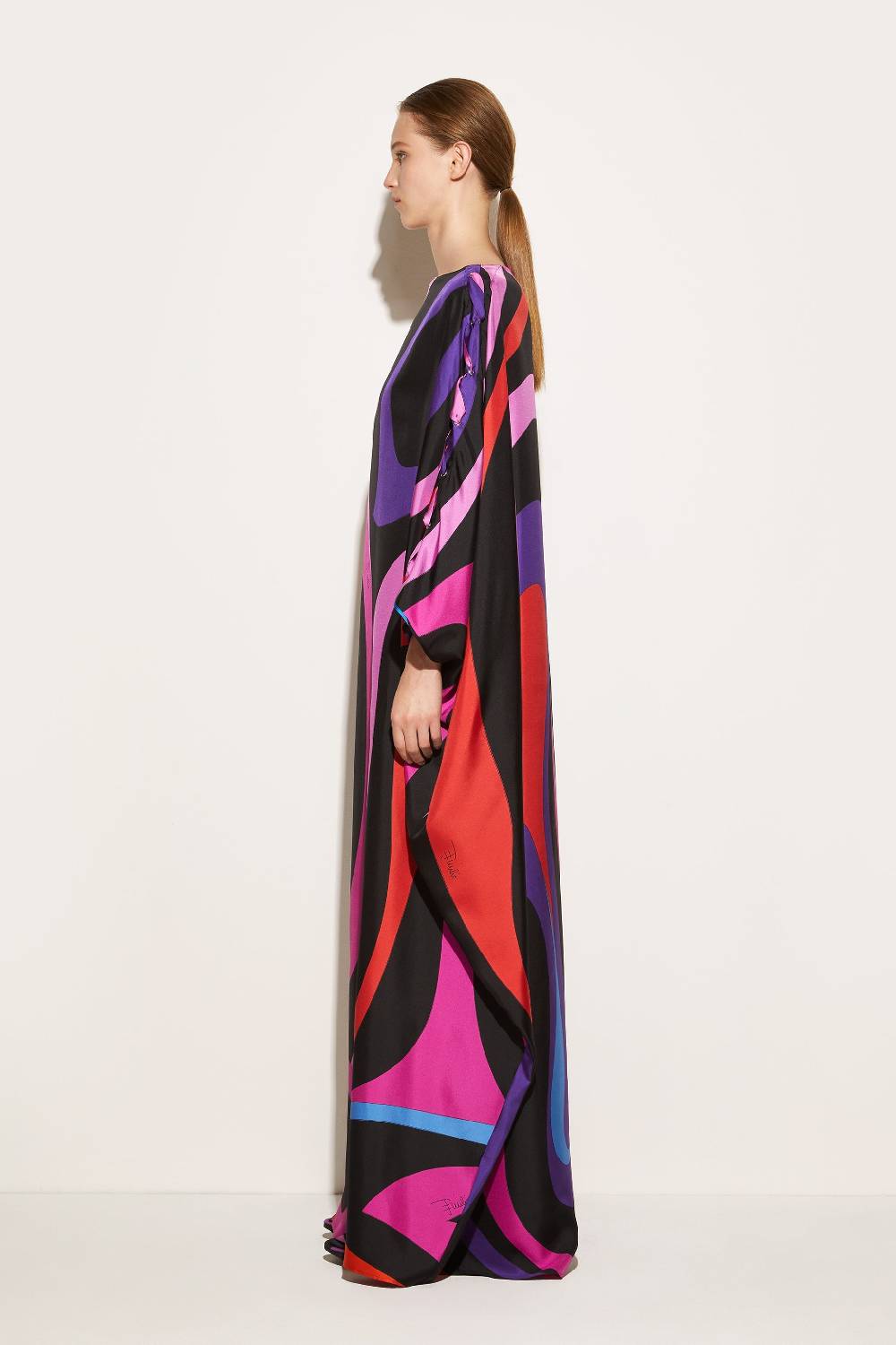 Pucci Abito kaftano in seta con stampa Marmo Online Outlet