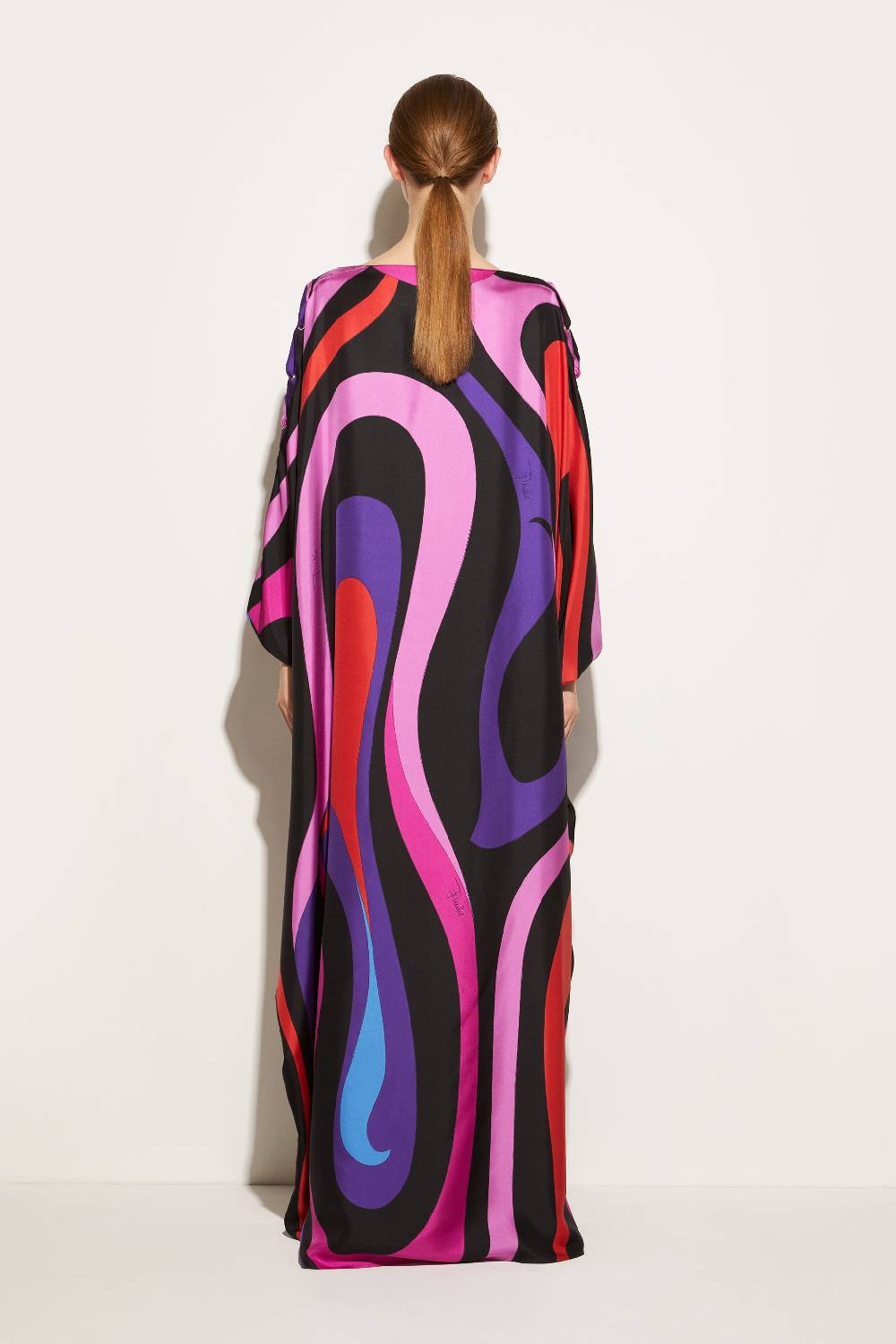 Pucci Abito kaftano in seta con stampa Marmo Online Outlet
