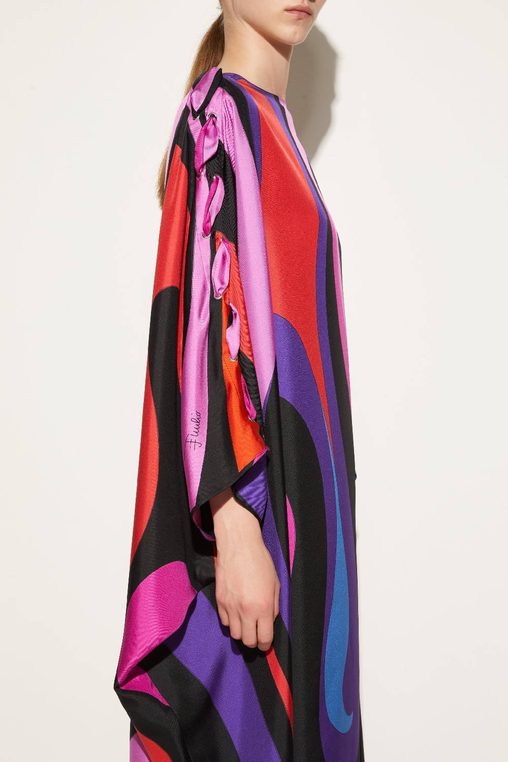 Pucci Abito kaftano in seta con stampa Marmo Online Outlet