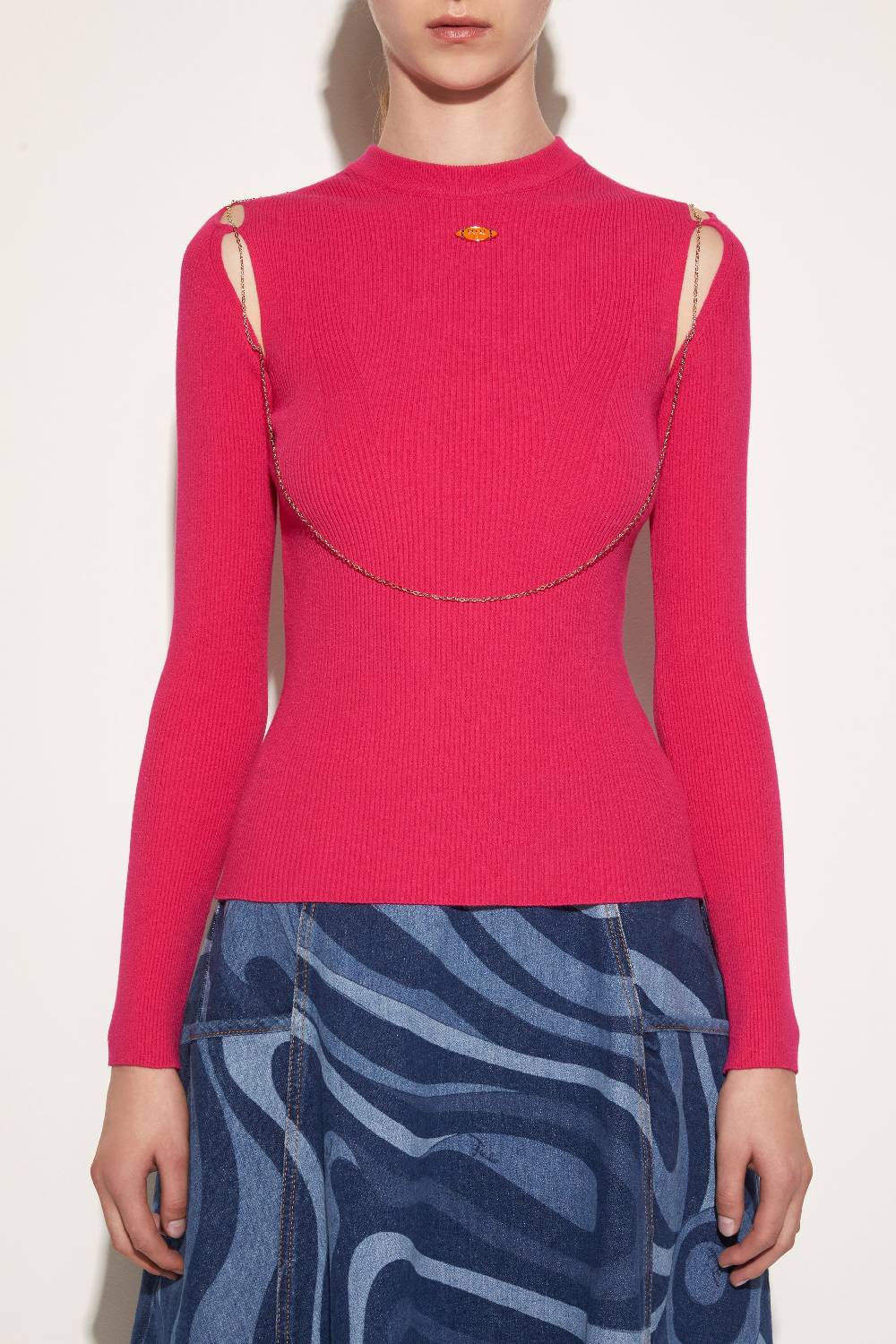 Pucci Top con dettaglio a catena Promozione temporanea