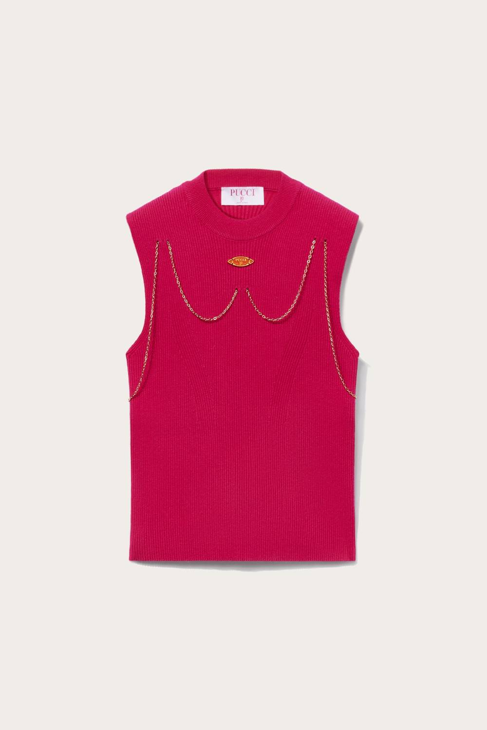 Pucci Top con dettaglio a catena Fino al 50% di sconto