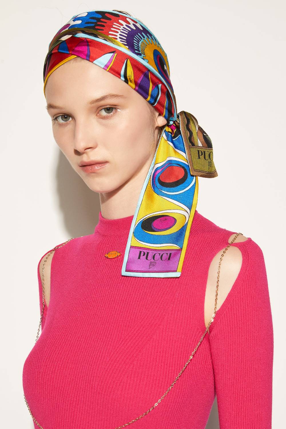 Pucci Foulard in seta con stampa Bersaglio Qualità