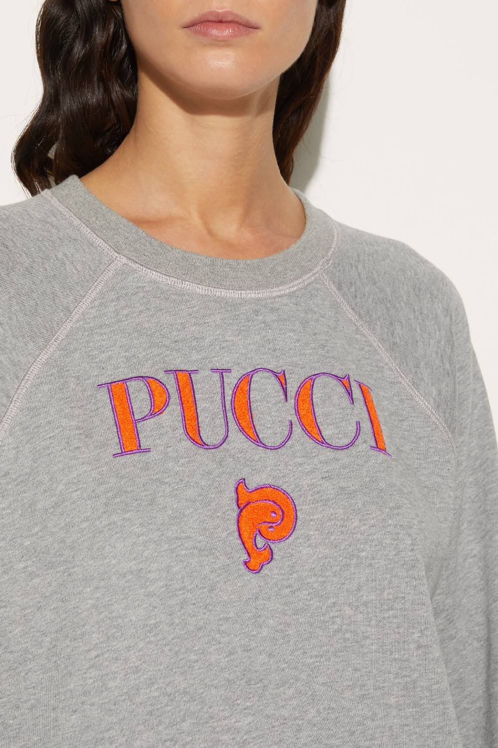 Pucci Felpa con logo ricamato Vendita
