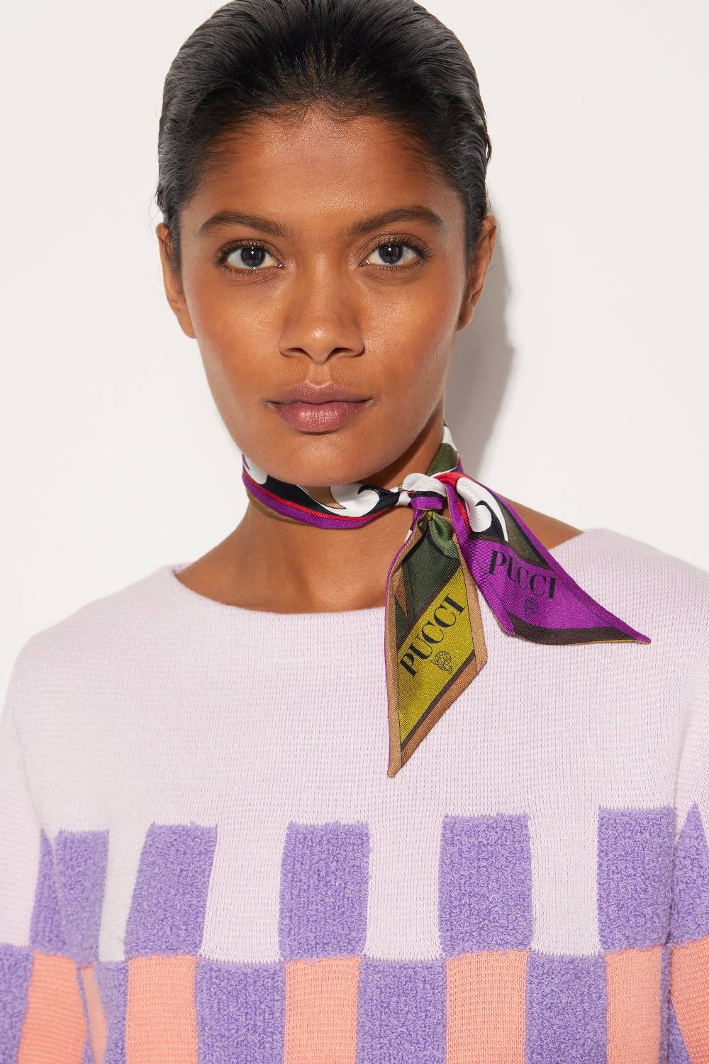 Pucci Foulard in seta con stampa Rombi Promozione