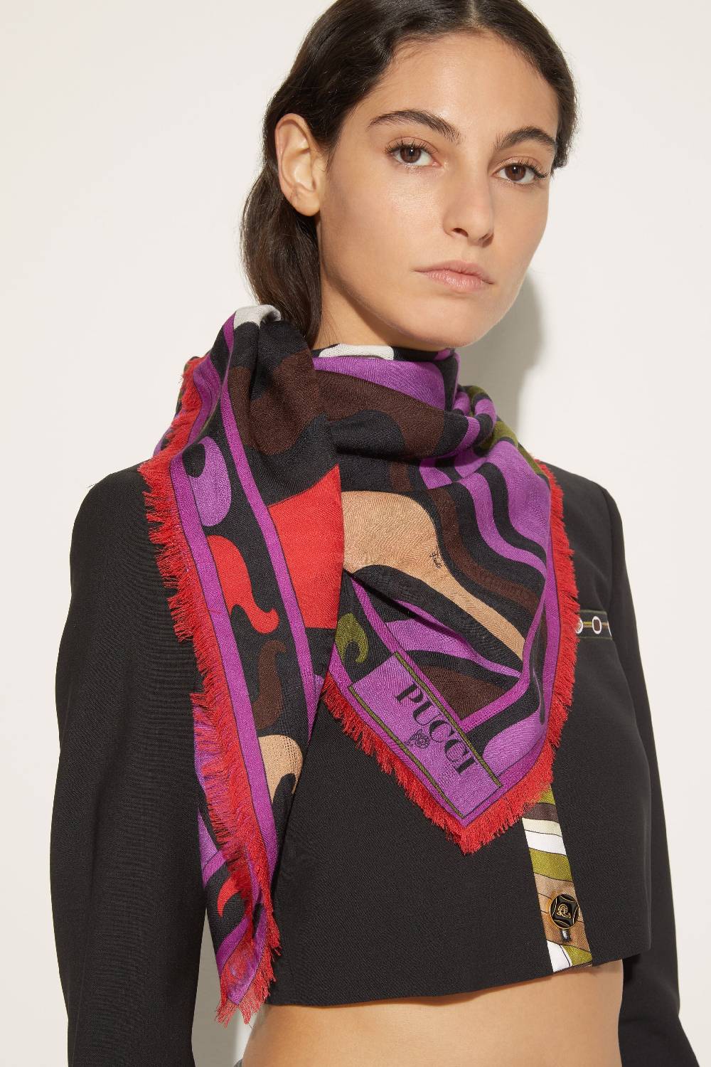 Pucci Foulard grande jacquard con motivo Marmo Fino Al -60%