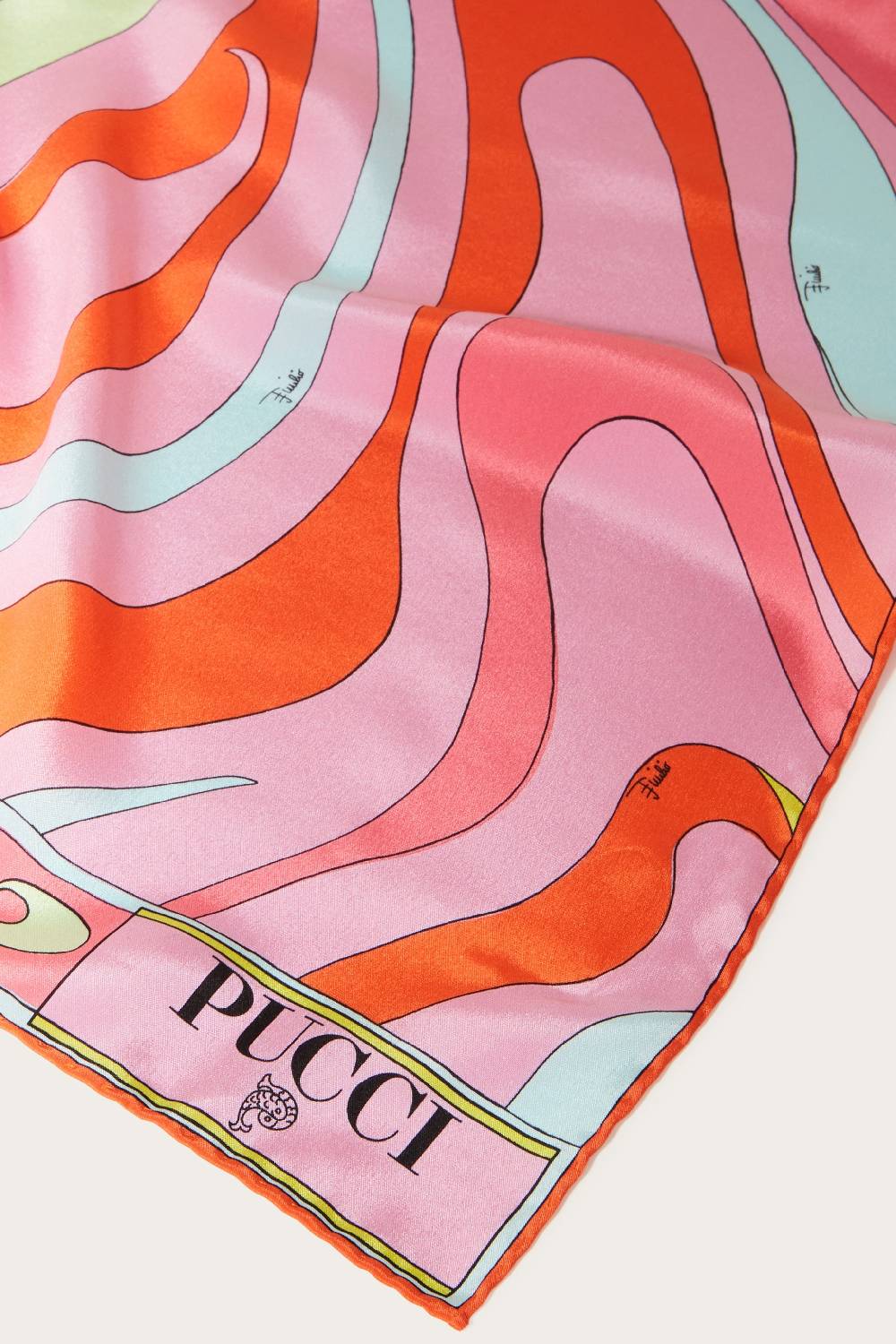 Pucci Foulard in seta con stampa Marmo Vendite stagionali