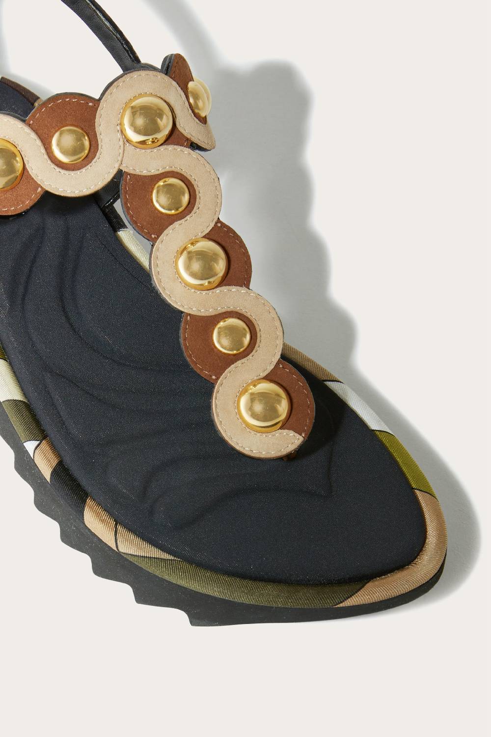 Pucci Sandali in pelle scamosciata con motivo Onde Offerte esclusive