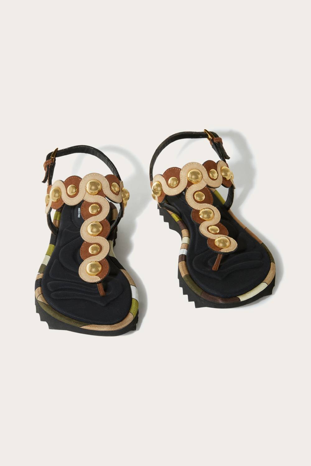 Pucci Sandali in pelle scamosciata con motivo Onde Offerte esclusive