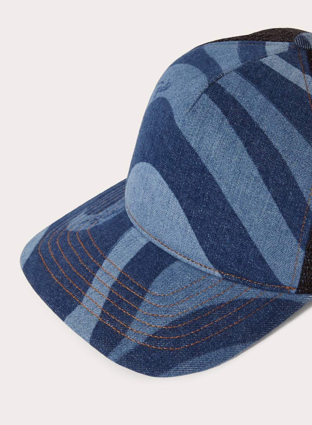 Pucci Cappello trucker in denim con stampa Marmo Offerte giornaliere