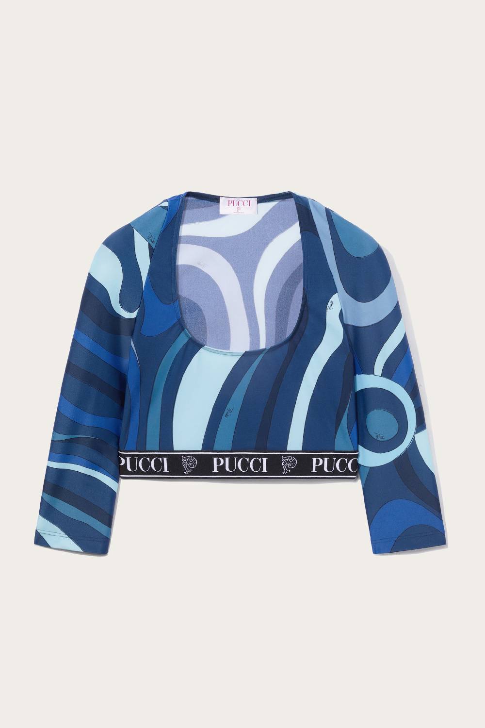 Pucci Crop top con stampa Marmo Enormi risparmi