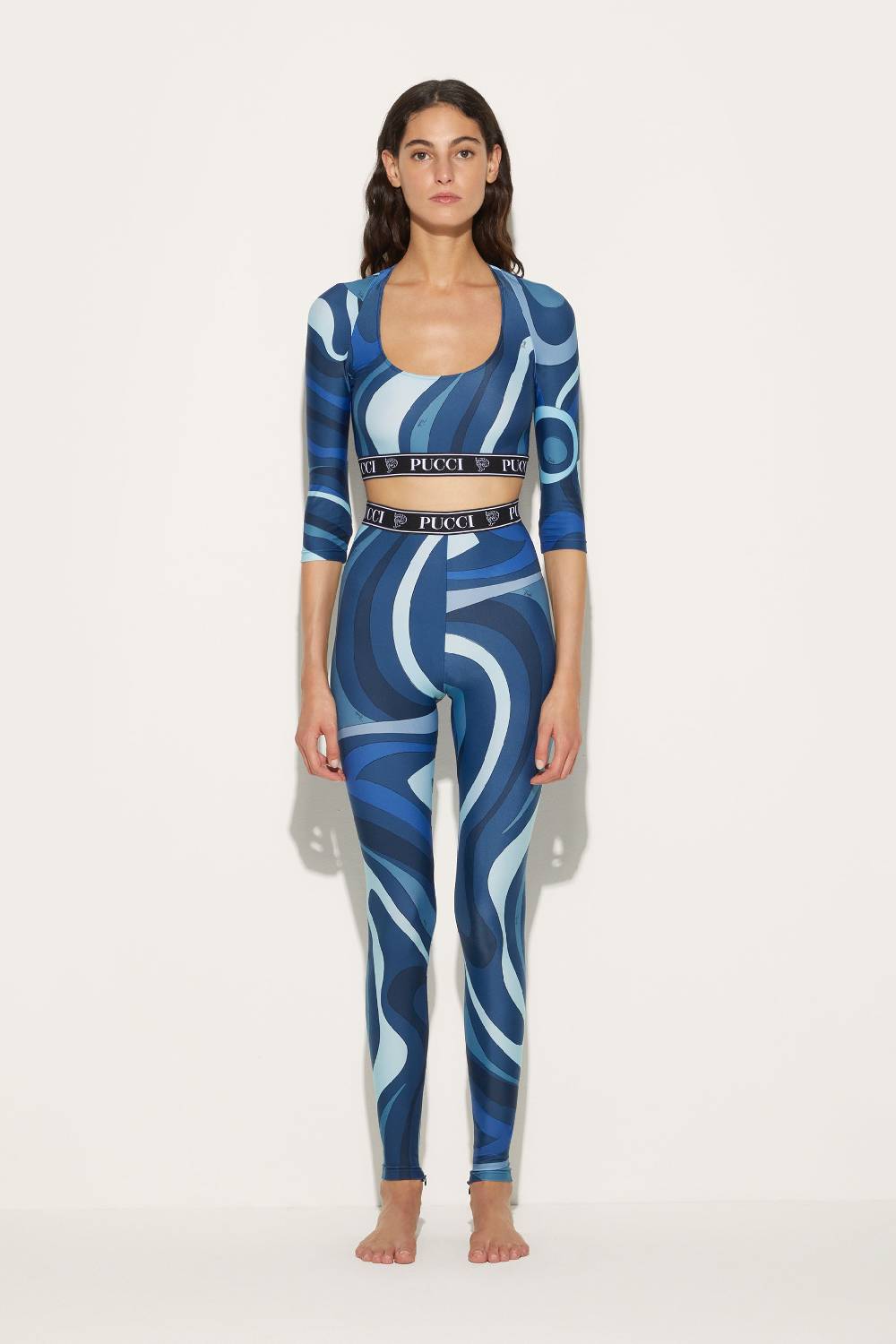 Pucci Crop top con stampa Marmo Enormi risparmi